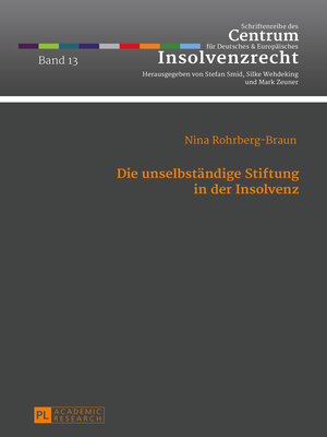 cover image of Die unselbständige Stiftung in der Insolvenz